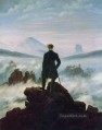 Caminante sobre el mar de niebla HSE Paisaje romántico Caspar David Friedrich Montaña